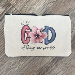 Canvas Pouch with Inspirational Quote